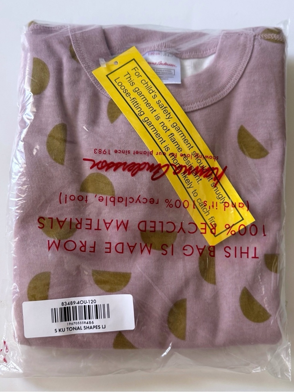 Hanna Andersson Girl Long John Pajama Set